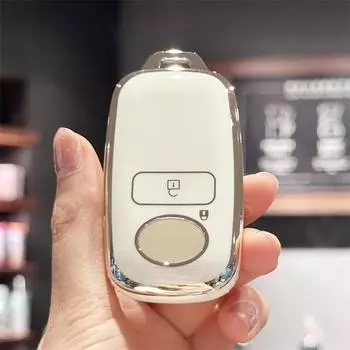 Чехол для ключа-брелока для Toyota Perodua Malaysia, защитный чехол для автомобильного ключа-брелока с 2 кнопками, чехол для смарт-ключа для автомобиля из ТПУ чёрный