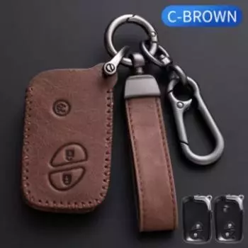 Чехол для ключа дистанционного управления с 3 кнопками для Lexus IS250 IS300C RX270 CT200H GX400 GX460 ES240 ES350 LS460 GS300 450h 460h коричневый