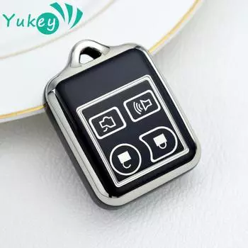 Чехол для ключа дистанционного управления с 4 кнопками для Ford Focus Complete Escape Mustang Explorer Lincoln чёрный