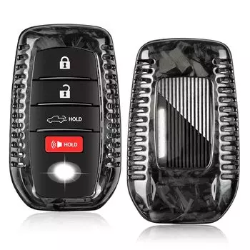 Чехол для ключа для Toyota Alphard VELLFIRE 30 40 Новый чехол для ключа из углеродного волокна Брелок для ключей Чехол для смарт-ключа Чехол для брелока для Voxy Noah 90 Защита от царапин