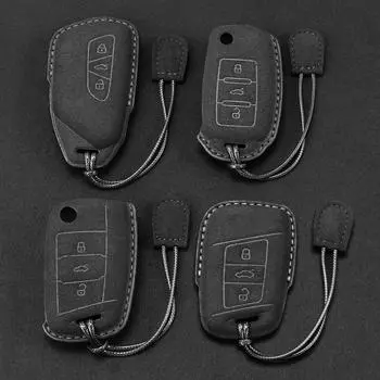 Чехол для ключа для VW Volkswagen Golf Tiguan T-roc T-cross Skoda Octavia Kodiaq Karoq Seat Ateca Leon Fob Style A