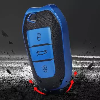 Чехол для ключа Dongfeng Peugeot4008Flag3008New5008 408 308 508Чехол для ключа автомобиля с пряжкой PeugeotAStyle-Intelligenc