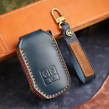 Чехол для ключа из натуральной кожи для Kia Carnival 2021 года — надежная защита и дизайн в деловом стиле коричневый