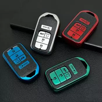 Чехол для ключа из ТПУ для Honda Accord Civic CR-V Insight Passport Pilot Smart 5 кнопок дистанционного управления без ключа красный