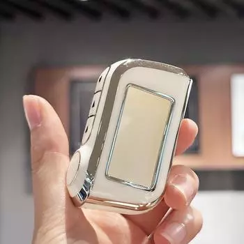 Чехол для ключа из ТПУ для российского Starline A93 A63, двусторонняя автомобильная сигнализация с ЖК-дисплеем и дистанционным управлением, чехол для брелока чёрный