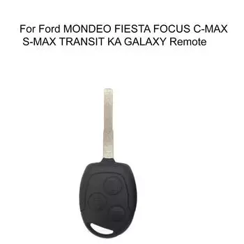 Чехол для ключа из ТПУ с 3 кнопками для Ford MONDEO FIESTA FOCUS C-MAX S-MAX TRANSIT KA GALAXY, держатель пульта дистанционного управления чёрный