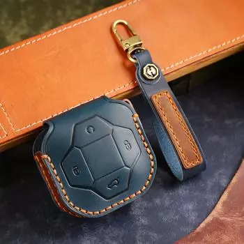 Чехол для ключа из высококачественной кожи для Jetour Traveler Discovery Cross PRO Chery 23 Models чёрный