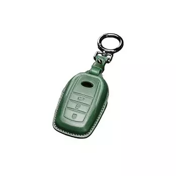 Чехол для ключа Land Cruiser 250, совместимый с смарт-ключом Land Cruiser 250, фирменные детали Land Cruiser 250, чехол для ключа Land Cruiser 250 из натуральной кожи зелёный