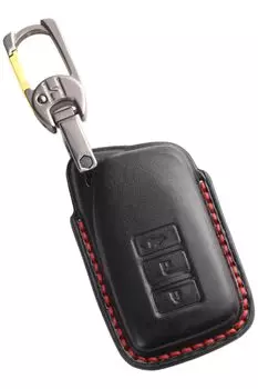 Чехол для ключа Lexus LBX NX RX из натуральной кожи RC RCF ES LS IS CT LX UX GS GSF Чехол для ключа LEXUS Smart Key Case [smasol] (3D Роскошь, Черный)