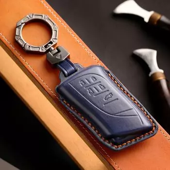 Чехол для ключа Lexus LM500 2023 года из натуральной кожи — специально разработан для Lexus LM350h чёрный