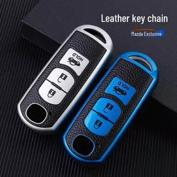 Чехол для ключа Mazda Angkesaila для CX4, Atez, CX5, Mazda 3 и Creative 6 — мужской чехол для автомобильного ключа с пряжкой. silver
