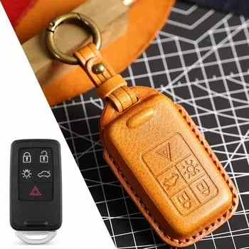 Чехол для ключа подходит для Volvo XC60 старый XC90 специальный S90 всесторонний трехмерный кожаный чехол