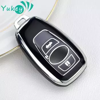 Чехол для ключа с 3 кнопками для Subaru Legacy Impreza Forester Xv Trezia BRZ Wrx Levorg Outback, чехол для ключа, чехол для брелока, аксессуары чёрный