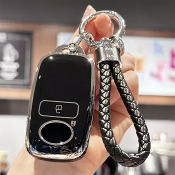 Чехол для ключа с брелком для Daihatsu Rocky, чехол для ключа для Toyota RAIZE, держатель для ключей, чехол с дистанционным управлением чёрный