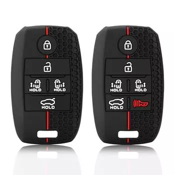 Чехол для ключа с дистанционным управлением, защитная пленка для KIA Sedona Grand Carnival Sorento, силиконовый держатель для автомобильного ключа чёрный