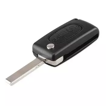 Чехол для ключа с пультом управления автомобилем, 3 кнопки, складной корпус ключа для Peugeot 308 HU83