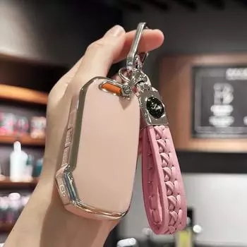 Чехол для ключа с ремешком для KIA Sportage R GT Stinger Sorento Ceed Cerato Forte Niro Telluride Protector Keyless чёрный