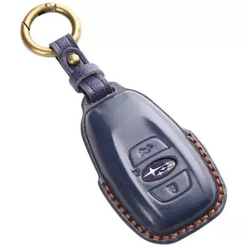 Чехол для ключа Subaru Crosstrek, чехол для ключа Forester, чехол для ключа Levorg Impreza, чехол для ключа из натуральной кожи с 3 кнопками, совместимый с кнопками багажника для мужчин и женщин Subaru