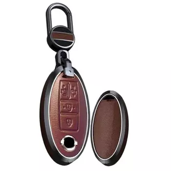 Чехол для ключа TECART для Nissan Чехол для ключа Держатель для смарт-ключа Чехол для ключа Совместимость с Nissan Serena C25 C26 C27 New Serena e-Power Nissan Elgrand E5
