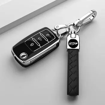 Чехол для ключей автомобиля для VW Volkswagen Polo Golf Passat Beetle Caddy T5 Up Eos Tiguan Jetta Skoda Octavia A5, брелок для ключей