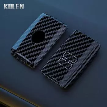 Чехол для ключей автомобиля из АБС-пластика из углеродного волокна для Renault Koleos Captur Kadjar Megane Clio Scenic Talisman Arkana Zoe для Dacia Sandero чёрный