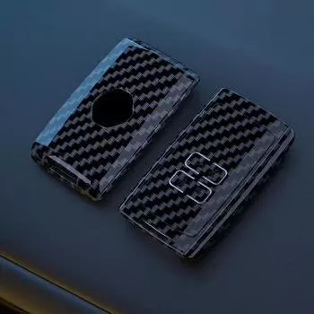 Чехол для ключей автомобиля из АБС-пластика из углеродного волокна для Renault Koleos Captur Kadjar Megane Clio Scenic Talisman Arkana Zoe для Dacia Sandero чёрный