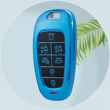 Чехол для ключей автомобиля из ТПУ с 7 кнопками для Hyundai Sonata Nexo DN8 Santa Fe TM Tucson NX4 2020 2021 Hyundai Staria Hyundai Ioniq, чехол для ключей, аксессуары Key Case красный