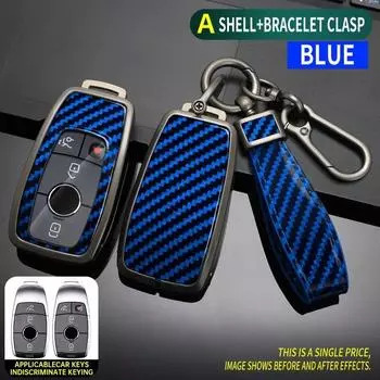 Чехол для ключей автомобиля из углеродного волокна и цинкового сплава для Mercedes Benz ACESG Class GLC CLE CLA GLB GLS W177 W205 W213 W222 X167 AMG