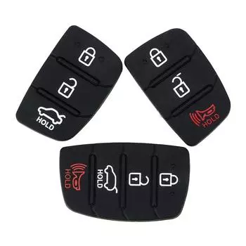 Чехол для ключей, автозапчасти для Hyundai Ix35 Ix45, автомобильный Стайлинг, дистанционный ключ от машины, резиновая накладка на кнопки, 3 4 кнопки, автомобильные аксессуары, 1 шт., корпус ключа от машины 3 with 1 Buttons