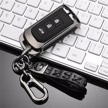 Чехол для ключей, чехол-брелок для Mitsubishi L200 ASX Outlander Eclipse Cross Pajero Sport Lancer, аксессуары, автомобильный Стайлинг, брелок серый