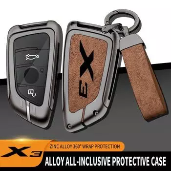 Чехол для ключей из цинкового сплава, брелок для BMW X3, Защитный чехол для дистанционного управления X, полная серия для BMW, чехол для автомобильных ключей, автомобильные аксессуары