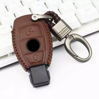 Чехол для ключей из натуральной кожи для Mercedes Benz CLK ML SLK BCES Class, брелок для ключей, аксессуары, Стайлинг автомобиля для Mercedes Benz