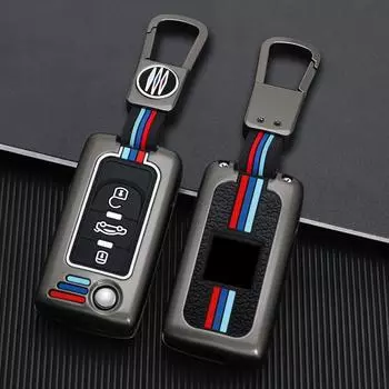 Чехол для ключей из сплава для Peugeot 207 307 308 407 607 807 для Citroen C2 C3 C4 C5 C6, складной автомобильный брелок, аксессуары