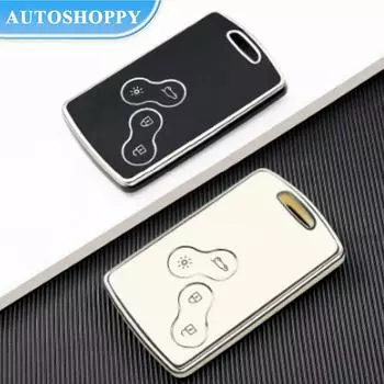 Чехол для ключей из ТПУ, брелок для Renault Duster Captur Clio Logan Megane Koleos Scenic Nema Fluence Zoe, аксессуары без ключа Key Cover чёрный