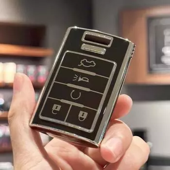 Чехол для ключей из ТПУ, брелок для Cadillac SRX ATS ELR XTS 2010 2011 2012 2013 2014 2015, пульт дистанционного управления без ключа чёрный