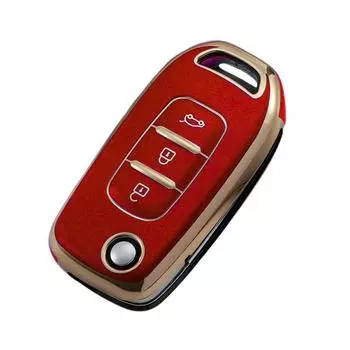 Чехол для ключей из ТПУ, брелок для Renault Kadjar Captur Megane 3, символ Logan 2 Sandero 2, Dacia Duster, аксессуары для ключей красный