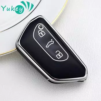 Чехол для ключей из ТПУ, чехол-брелок для Volkswagen VW Golf 8 MK8 ID-4 ID-6 для Skoda Octavia A8 для Seat Leon FR MK4 Cupra чёрный