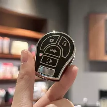 Чехол для ключей из ТПУ, чехол-брелок для Nissan Versa Juke Rogue Sentra Titan Armada Cube Frontier NV Infiniti FX35 FX45 Versa Smart чёрный