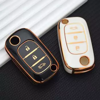 Чехол для ключей из ТПУ, держатель для брелока для Renault Megane 3 Fluence LADA Priora Granta Xray для Mercedes Smart Fortwo Forfour, защитные аксессуары Key Case белый