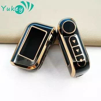 Чехол для ключей из ТПУ для A93 A63, русская версия, двусторонняя автомобильная сигнализация, ЖК-дисплей, сумка с пультом дистанционного управления, аксессуары для стайлинга белый