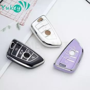 Чехол для ключей из ТПУ для BMW X1 X3 X5 X6 F15 F16 F45 F46 G20 G30 7 серии G11 F48 F39, защитный чехол, сумки чёрный