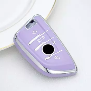 Чехол для ключей из ТПУ для BMW 1, 3, 5, 7 серии F10 F20 F32 F34 F21 F30 F31 G30 G20 X1 X3 G01 X4 G02 X5 F15 F16 G05 G07, аксессуары Gold Edge Key Case белый