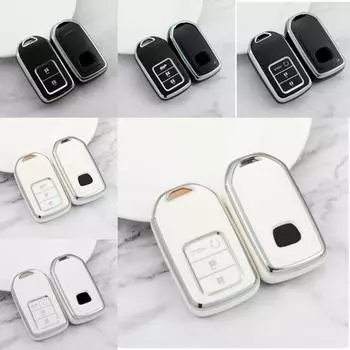 Чехол для ключей из ТПУ для Honda Civic для Accord Pilot Insight, чехол для дистанционного ключа автомобиля, чехол-брелок, держатель, защитные аксессуары 2 button A-white