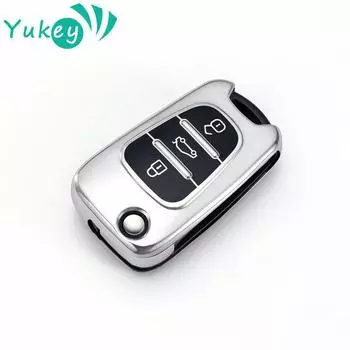 Чехол для ключей из ТПУ для KIA Sportage Rio 3 Soul Optima Ceed Pro K5 K2 Pride для Hyundai I20 I30 Ix20 Ix25 Ix35 Elantra Accent серебряный
