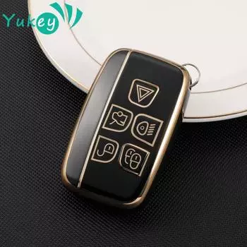 Чехол для ключей из ТПУ для Land Rover Range Rover Sport Discovery 3 4 Elander 2 Evoque, держатель для аксессуаров, чехол чёрный