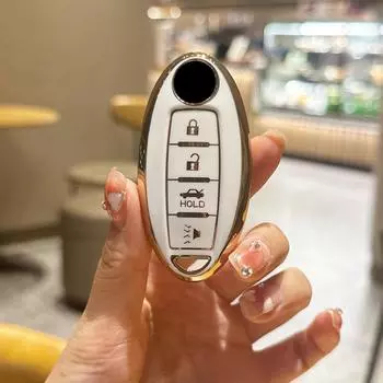 Чехол для ключей из ТПУ для Nissan Tiida Qashqai J11 J10 Micra Kicks Altima X-Trail Fuga Navara Leaf Note Sentra Murano, чехол для автомобильного ключа