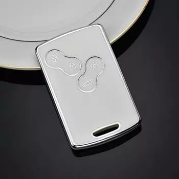 Чехол для ключей из ТПУ для Renault Megane 2 3 Scenic Laguna Clio Captur Duster Logan Trafic Koleos Fluence Zoe, аксессуары белый