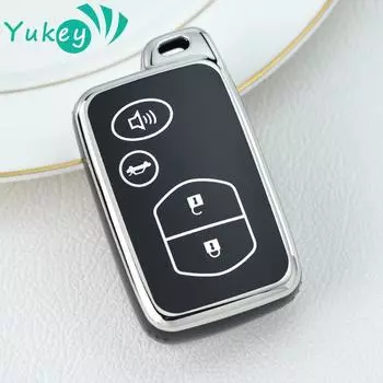 Чехол для ключей из ТПУ для Toyota Camry Crown Majesta Highlander Land Cruiser Prado Kluger Mark X Subaru Foreste XV Protector чёрный