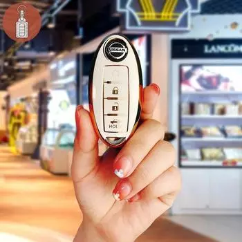 Чехол для ключей из ТПУ GUSHIBEI для Nissan Sylphy Teana Qashqai X-trail New Tiida чёрный