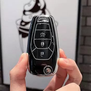 Чехол для ключей из ТПУ, откидной чехол для дистанционного ключа автомобиля для Chevrolet Chevy Cruze Blazer Monza Malibu Aveo Captiva Spark, брелок Key Case белый